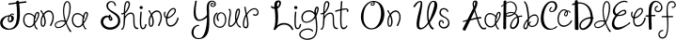Janda Shine Your Light On Us Font Preview