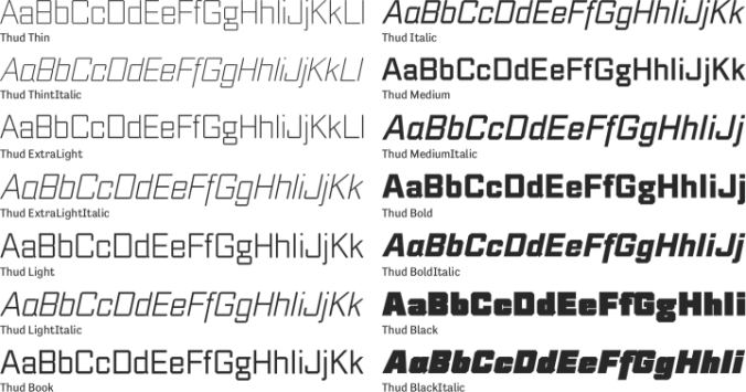 Thud Font Preview
