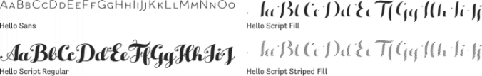 Hello Script Font Preview