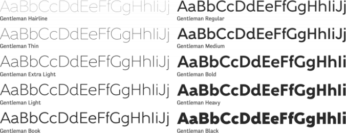 Gentleman Font Preview