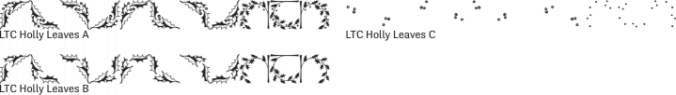 LTC Holly Leaves Font Preview