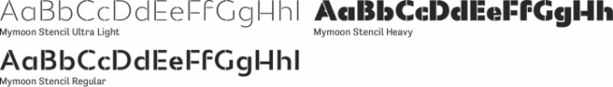 Mymoon Stencil Font Preview