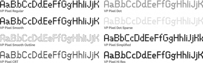 VP Pixel Font Preview