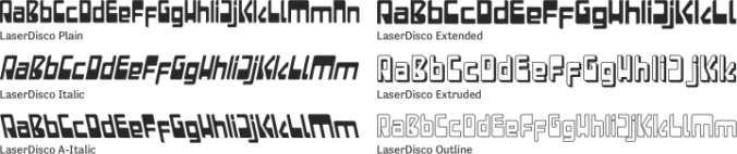 LaserDisco Font Preview