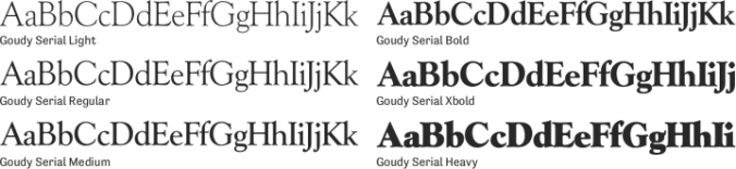 Goudy Serial Font Preview