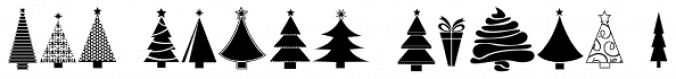 KG Christmas Trees Font Preview