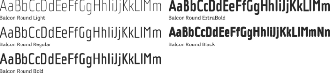 Balcon Round Font Preview
