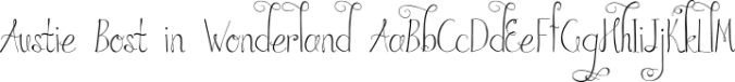 Austie Bost in Wonderland Font Preview
