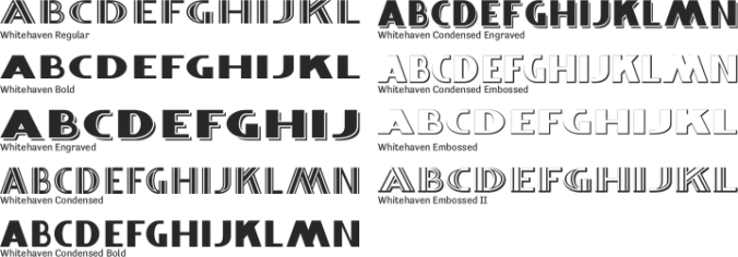 Whitehaven Font Preview