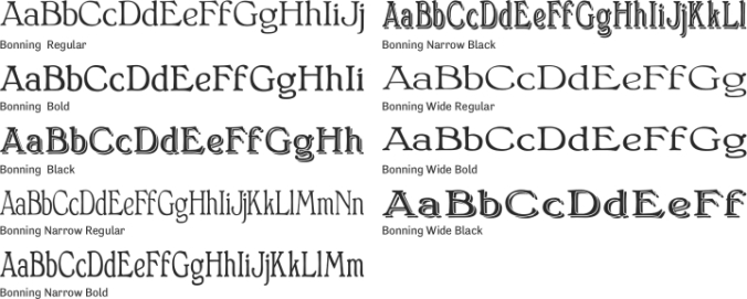 Bonning Font Preview