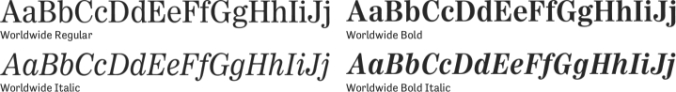 Worldwide Font Preview