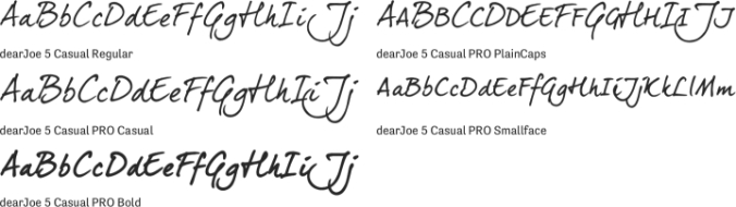 dearJoe 5 Casual Font Preview