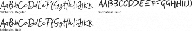 Sabbatical Font Preview