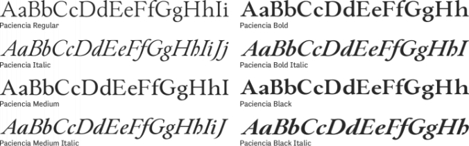 Paciencia Font Preview