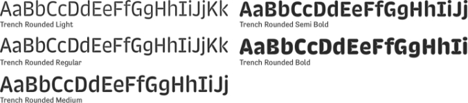 Trench Rounded Font Preview