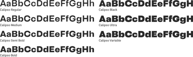 Calipso Font Preview