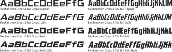 Elephantmen Great & Tall font download