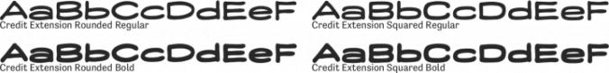 Credit Extension Font Preview