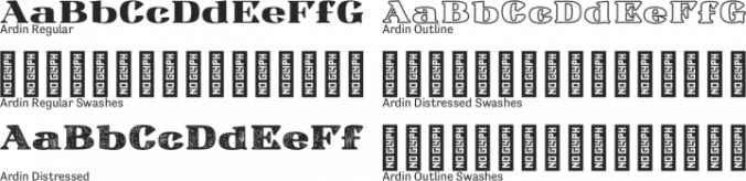 Ardin Font Preview