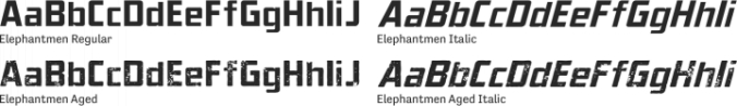 Elephantmen Font Preview