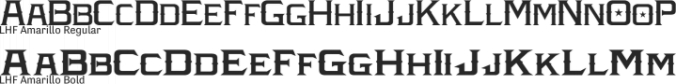 LHF Amarillo Font Preview