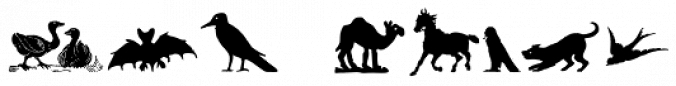 Animal Silhouettes Font Preview