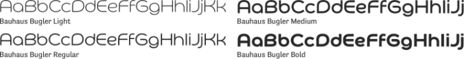 Bauhaus Bugler Font Preview