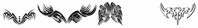 Tribal Tattoos III Font Preview