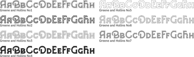 Greene and Hollins Font Preview