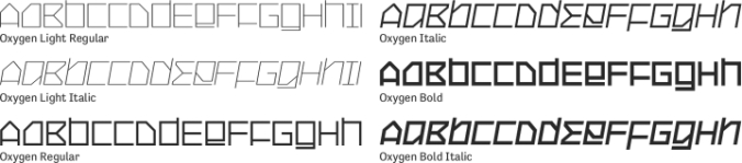Oxygen Font Preview