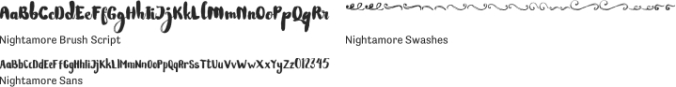 Nightamore Font Preview