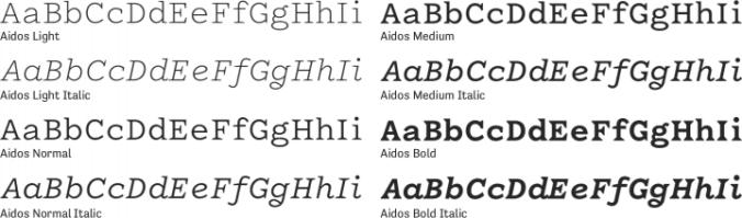 Aidos Font Preview