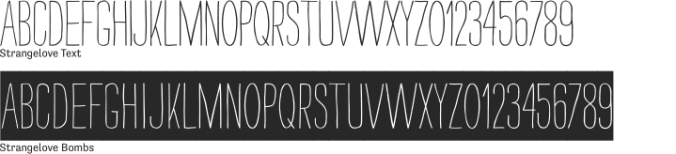 Strangelove Font Preview