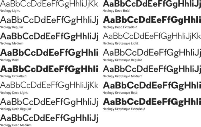 Neology Font Preview