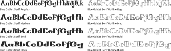 Blue Goblet Serif Font Preview