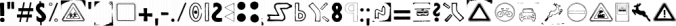 GDR Traffic Symbols Font Preview