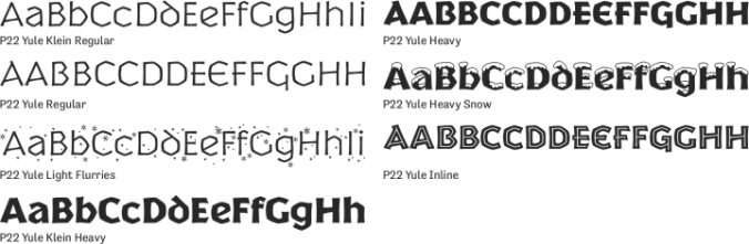 P22 Yule Font Preview