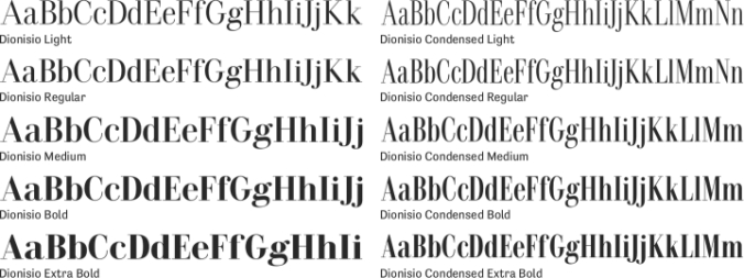 Dionisio Font Preview