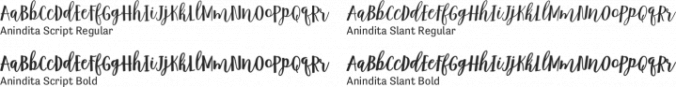 Anindita Script Font Preview