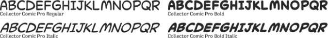 Collector Comic Pro Font Preview