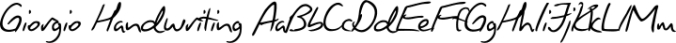 Giorgio Handwriting Font Preview