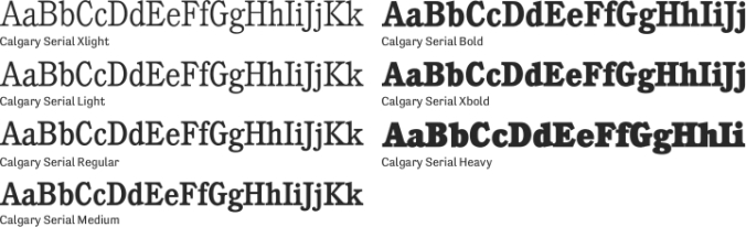 Calgary Serial Font Preview