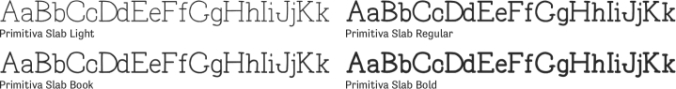 Primitiva Slab Font Preview