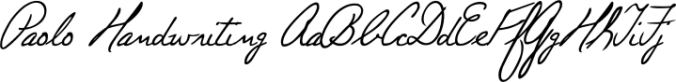 Paolo Handwriting Font Preview