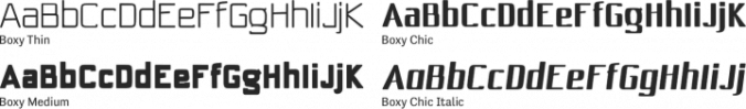 Boxy Font Preview