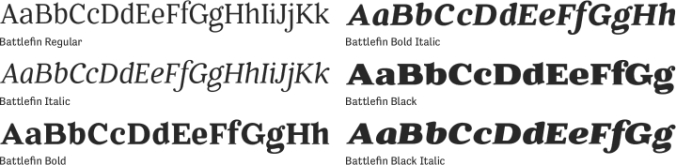 Battlefin Font Preview