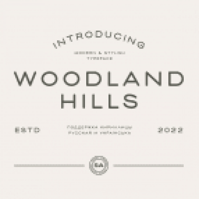 SA Woodland Hills Font Preview