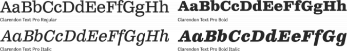 Clarendon Text Pro Font Preview