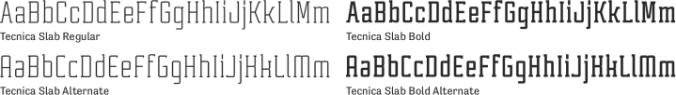 Tecnica Slab Font Preview