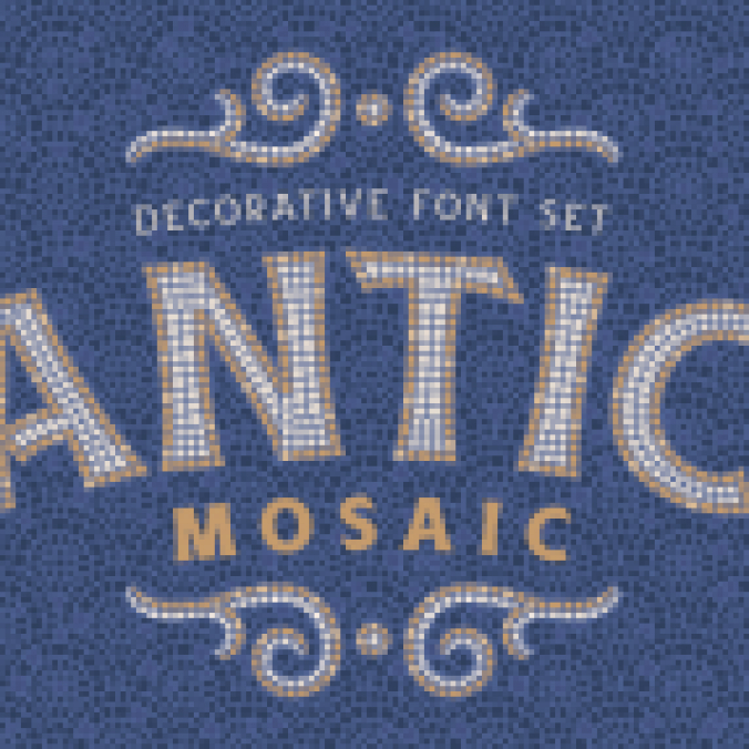 Antic Mosaic Font Preview